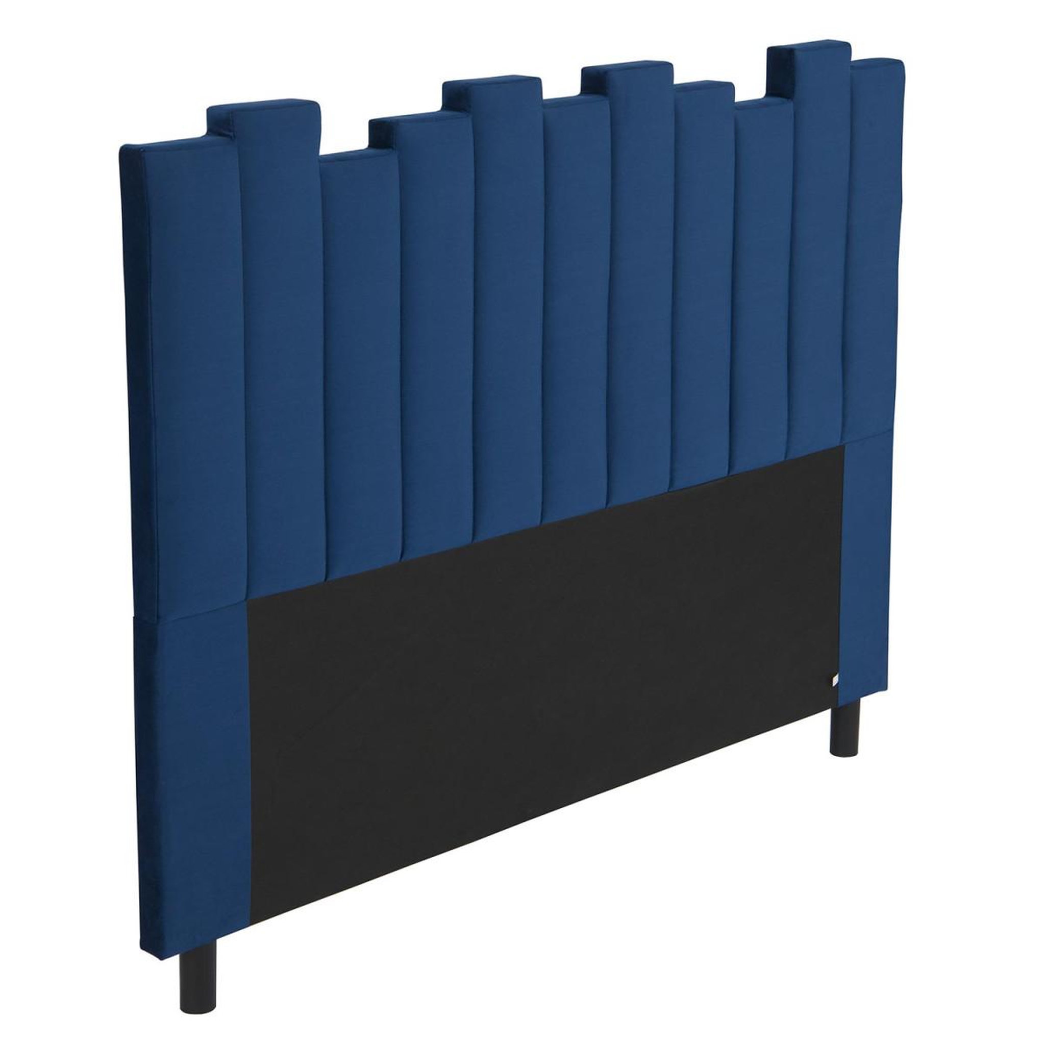 Voir la diapositive 3 : Paris Prix Tête de lit en velours design  kenty  160cm bleu