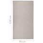 Voir la diapositive 6 : VIDAXL Tapis a tissage plat d'exterieur 80x150 cm Taupe