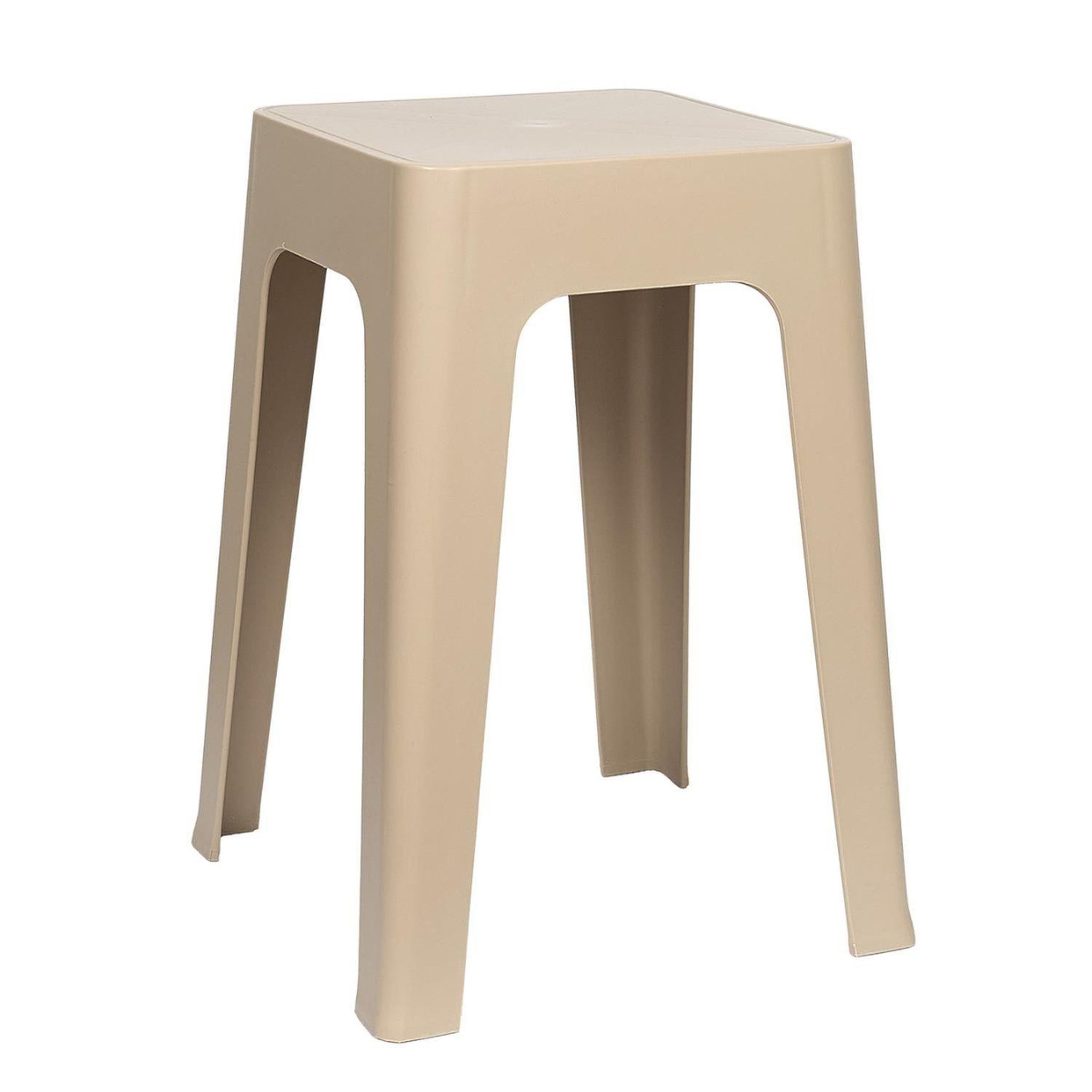 TOILINUX Lot de 6 tabourets empilables spectra. Coloris disponibles : Gris, Beige, Blanc, Jaune