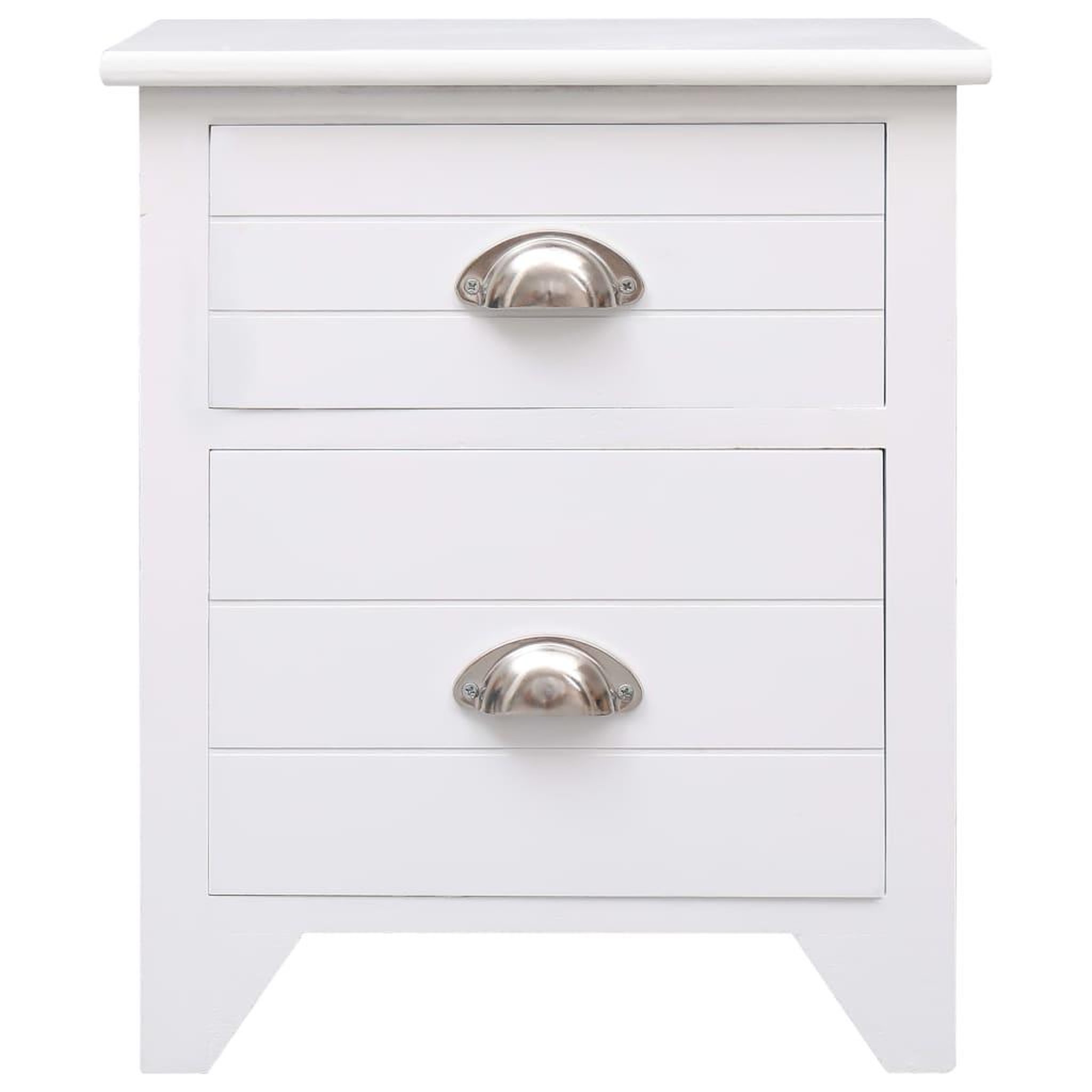 Voir la diapositive 2 : VIDAXL Table de chevet Blanc 38x28x45 cm Bois de Paulownia