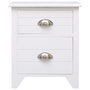Voir la diapositive 2 : VIDAXL Table de chevet Blanc 38x28x45 cm Bois de Paulownia