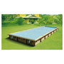 Voir la diapositive 2 : UBBINK Piscine bois Linéa  500x1100 - H140cm - Liner Bleu 