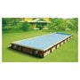Voir la diapositive 2 : UBBINK Piscine bois Linéa  500x1100 - H140cm - Liner Bleu 