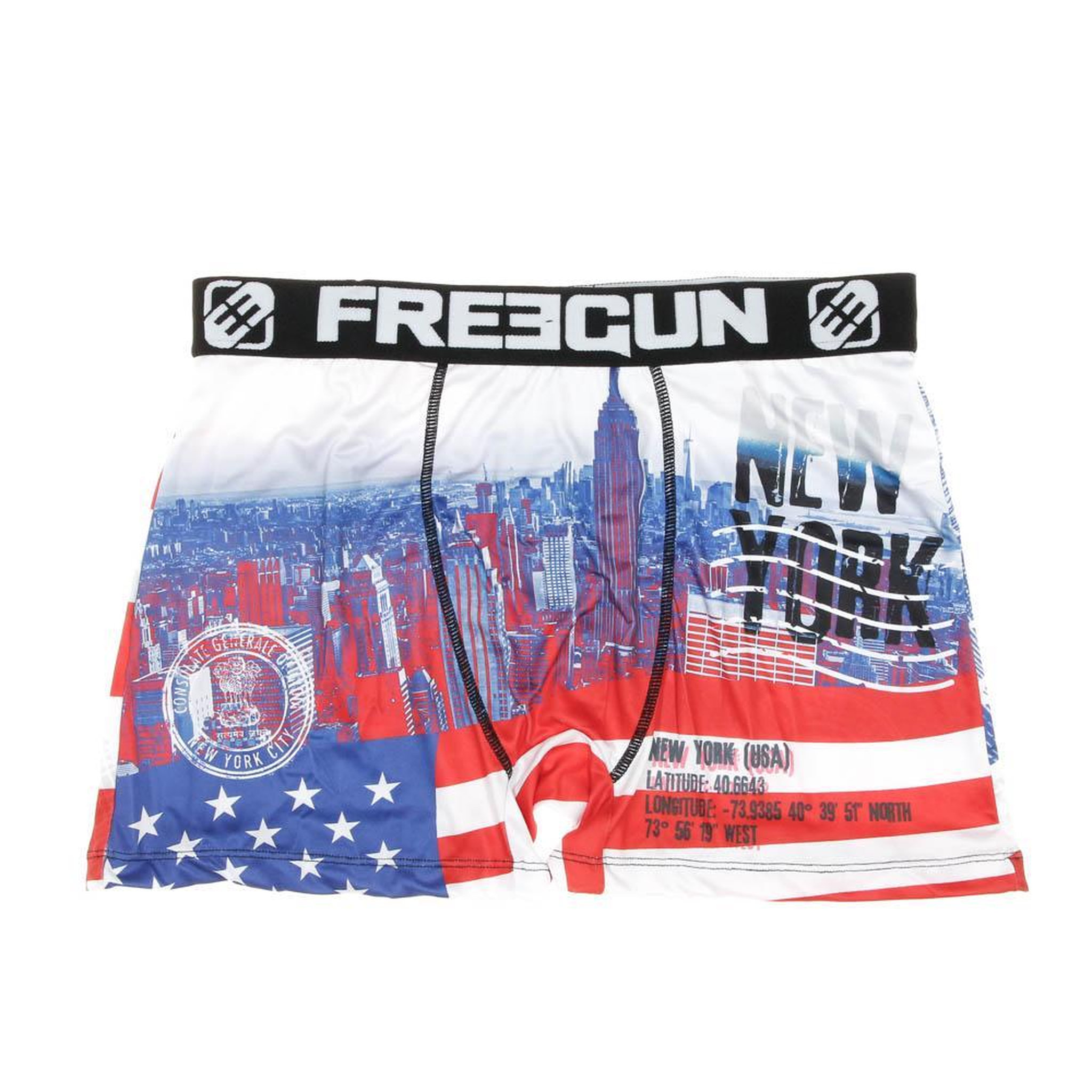 Voir la diapositive 1 : FREEGUN Boxer /Bleu Homme Freegun Usa