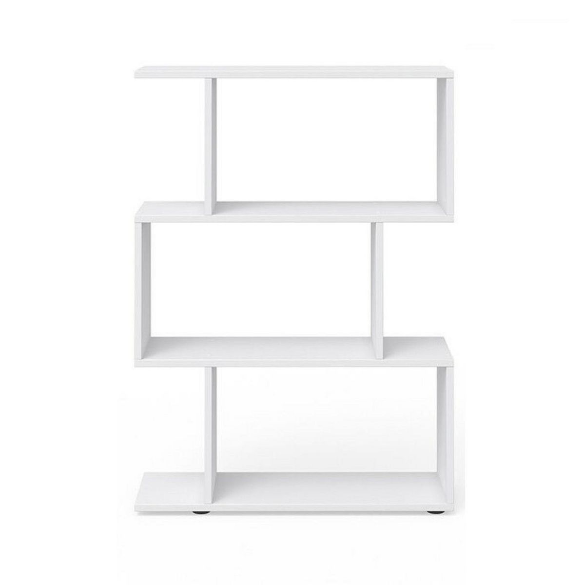 TOILINUX Etagère bibliothèque 3 Niveaux en MDF - L.70xH.97 cm - Blanc
