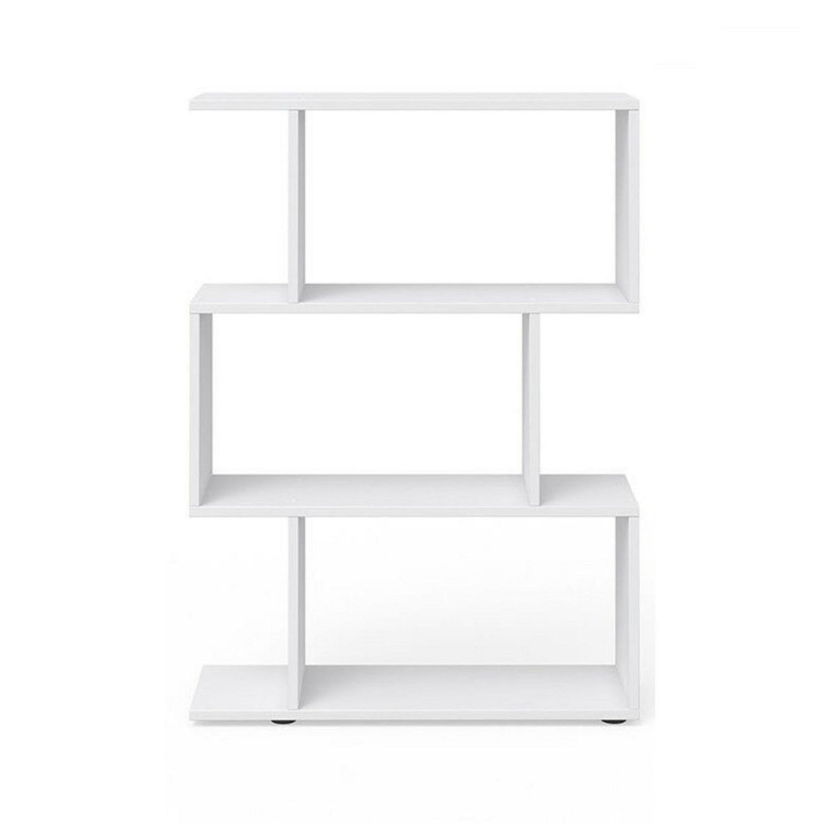 TOILINUX Etagère bibliothèque 3 Niveaux en MDF - L.70xH.97 cm - Blanc