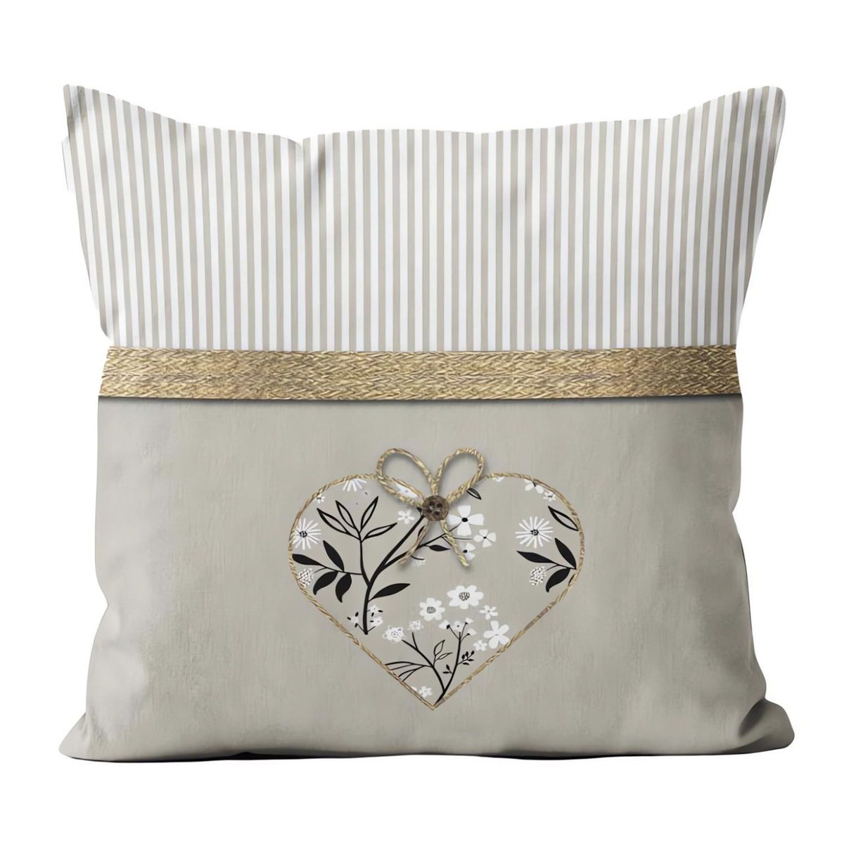 SOLEIL D'OCRE Coussin en coton 40x40 cm AIMEE, par Soleil d'Ocre