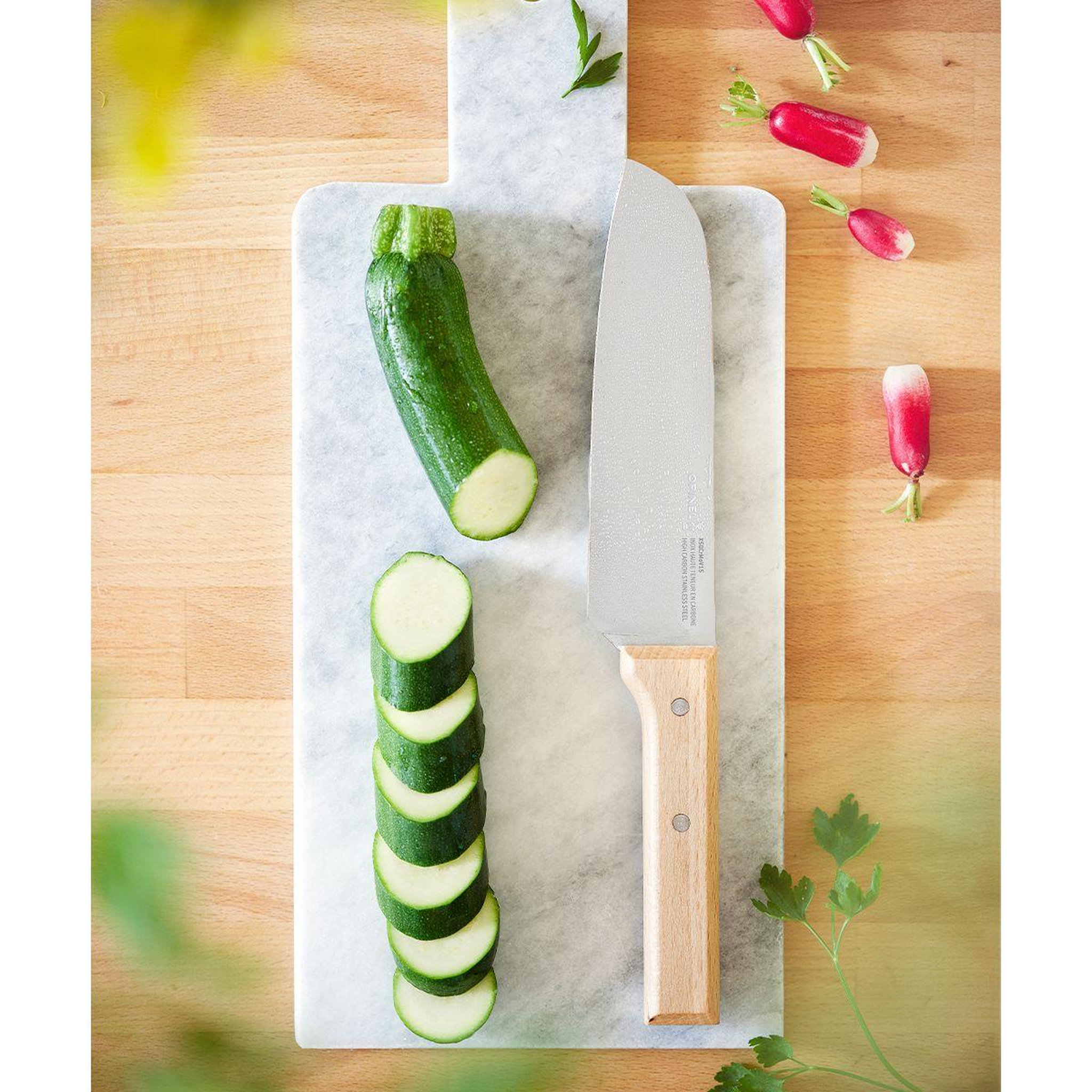 Voir la diapositive 3 : Opinel Couteau japonais santoku parallèle no119