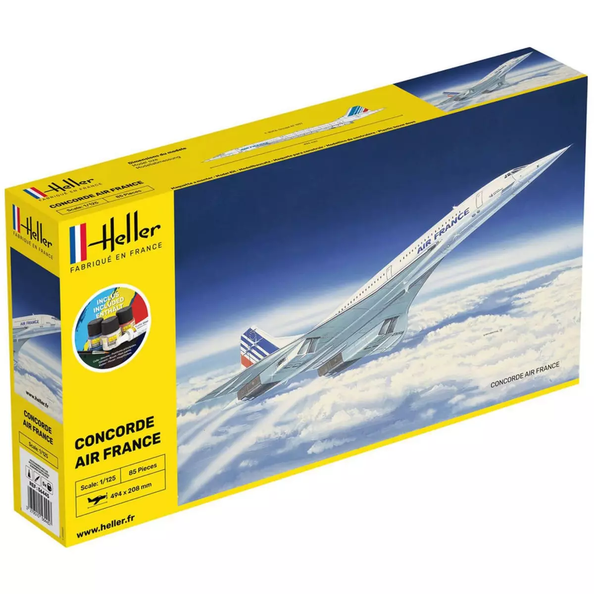 Heller Maquette avion : Starter Kit : Concorde Air France