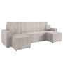 Voir la diapositive 1 : BEST MOBILIER Cezanne - canapé panoramique en u - 7 places - convertible avec coffre - en velours côtelé
