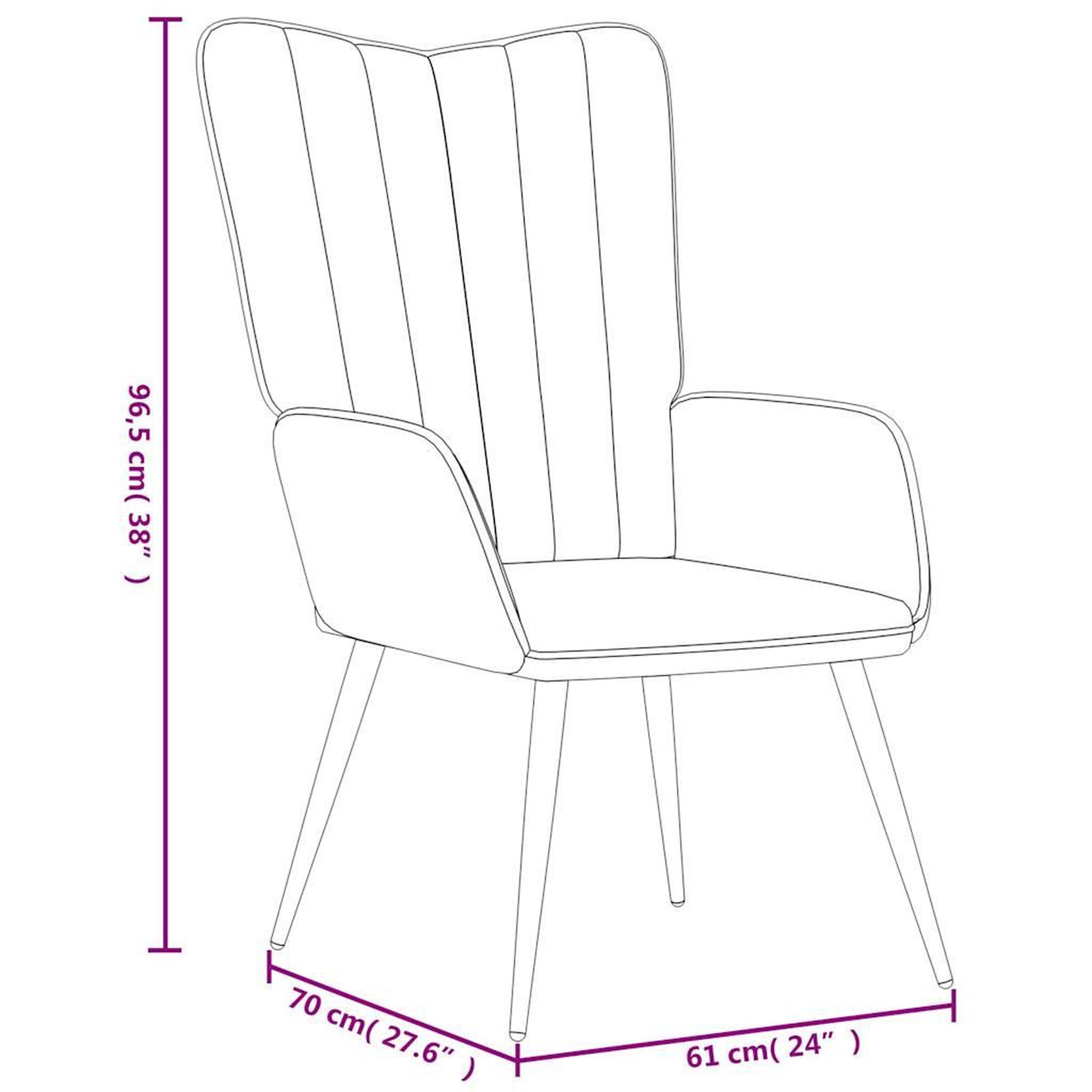 Voir la diapositive 6 : VIDAXL Chaise de relaxation Jaune moutarde Velours