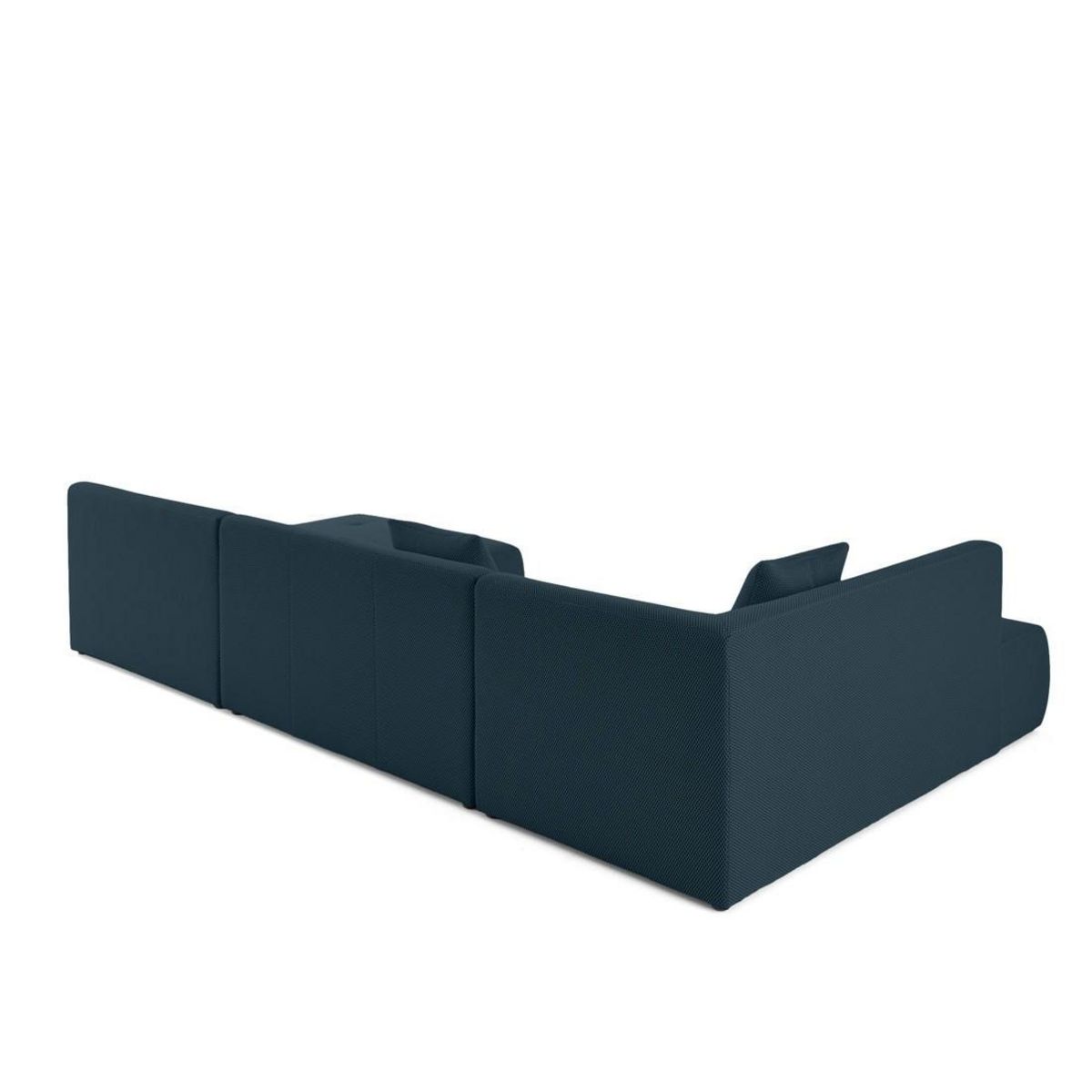 LISA DESIGN Onyx - canapé panoramique d'angle gauche - 7 places - en tissu mailles 3d