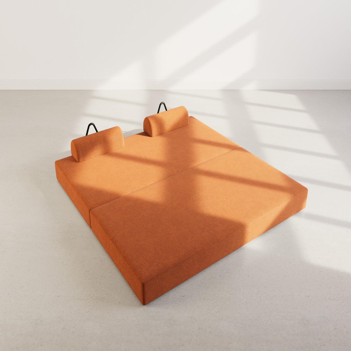 LISA DESIGN Astral - canapé 3 places convertible en velours texturé