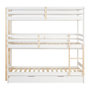 Voir la diapositive 3 : HomeStyle4U Lit Superposé 90x200 Blanc 3 Places