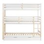 Voir la diapositive 3 : HomeStyle4U Lit Superposé 90x200 Blanc 3 Places