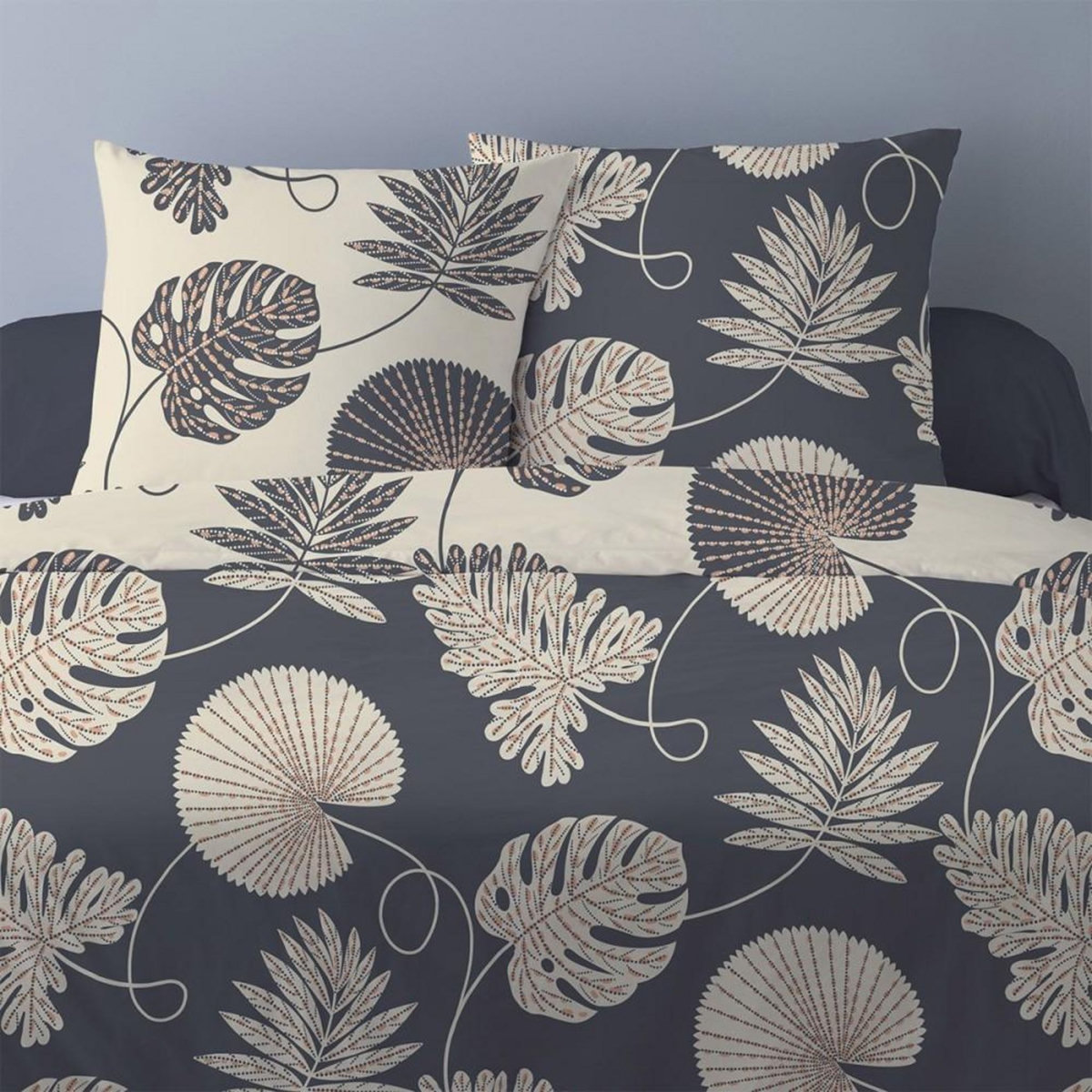 Dourev Housse de couette 240x220 Olivia gris + 2 taies