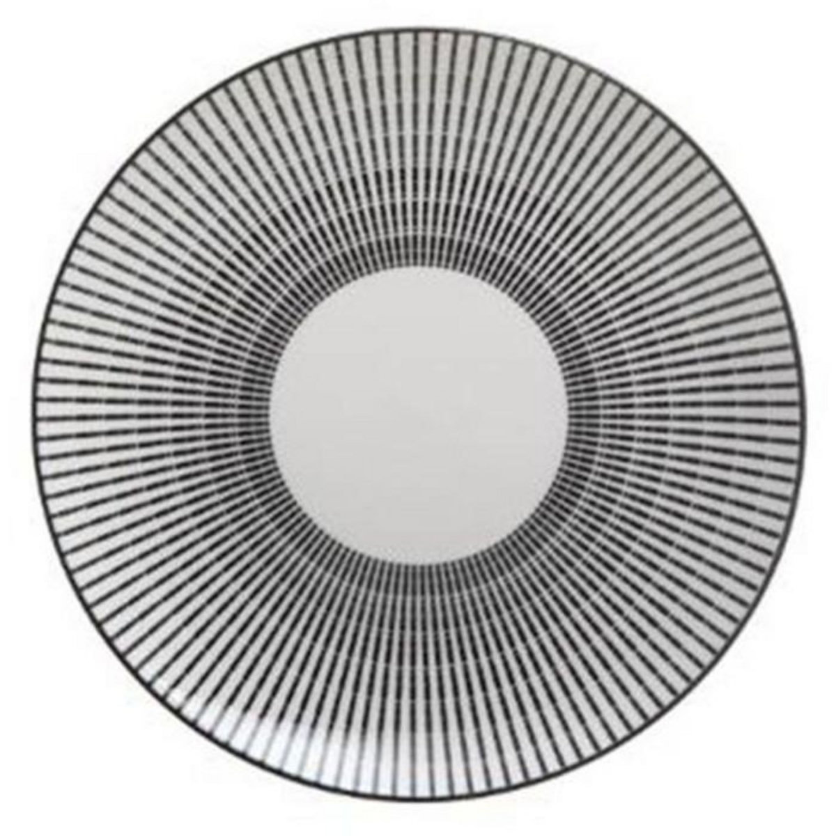 SECRET DE GOURMET Lot de 6 Assiettes à Dessert Porcelaine  Lunis  19cm Noir