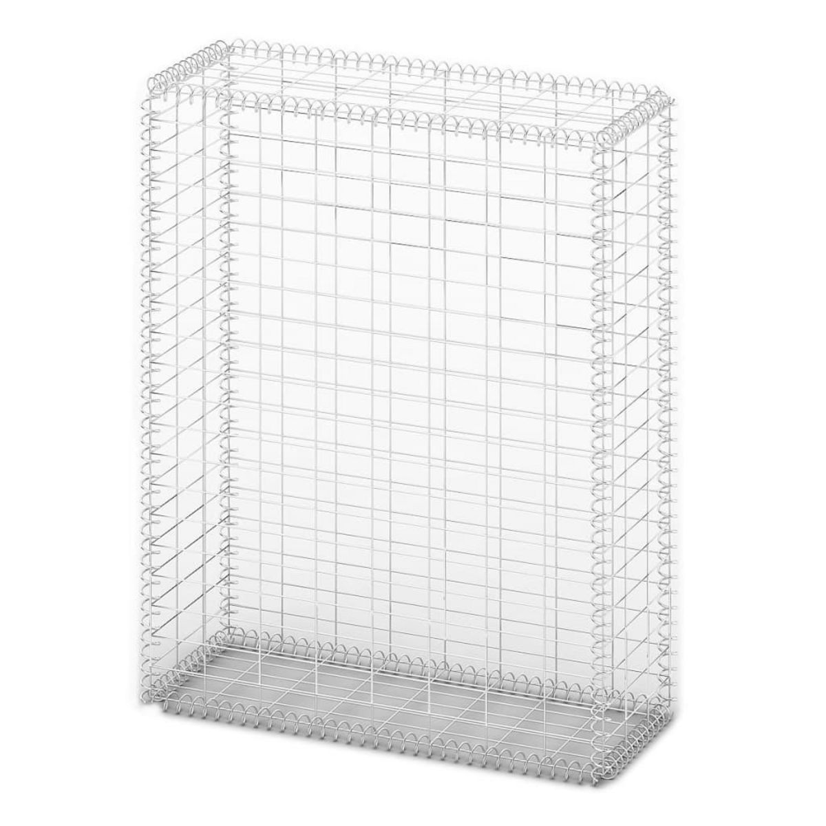 VIDAXL Panier de gabion avec couvercle Fil galvanise 100 x 80 x 30 cm