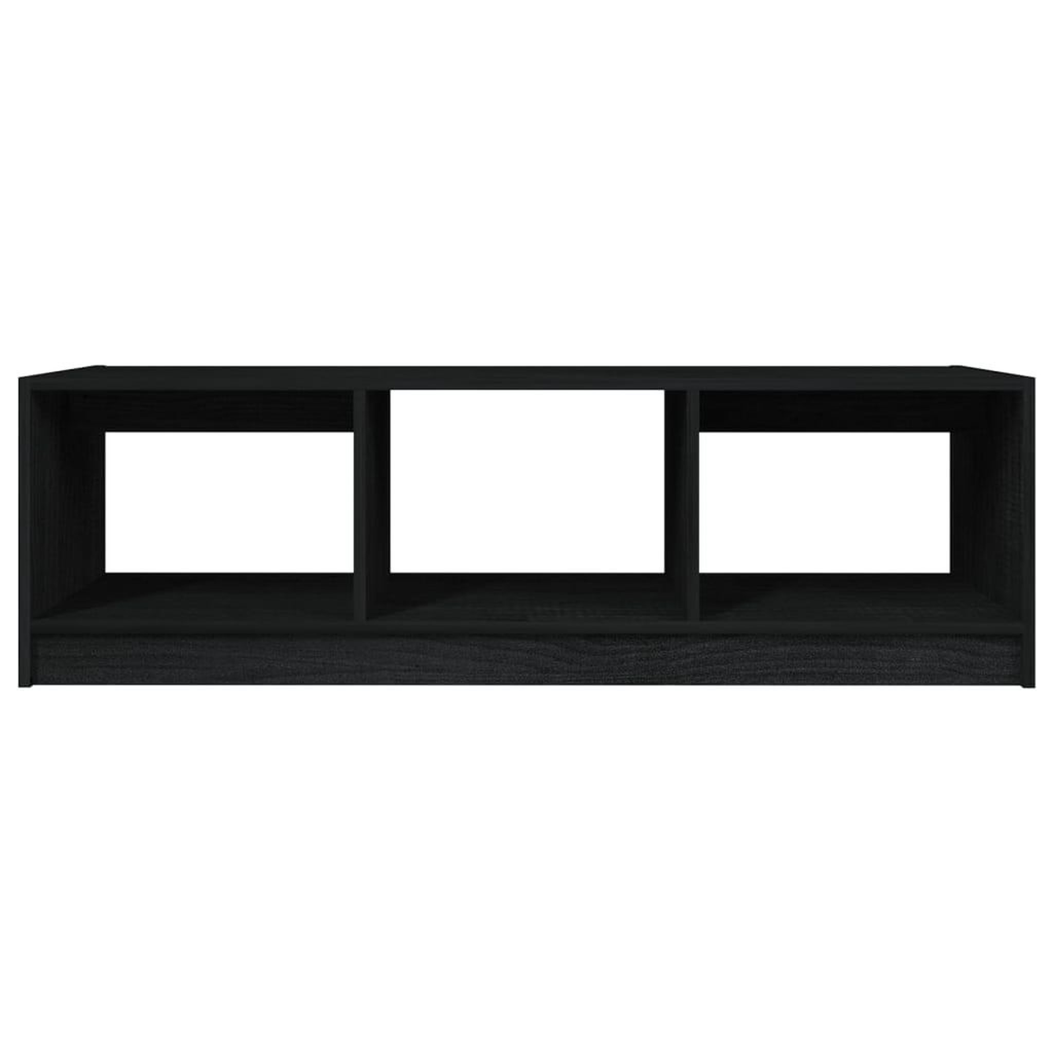 Voir la diapositive 5 : VIDAXL Table basse noir 110x50x34 cm bois de pin massif