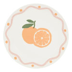 SECRET DE GOURMET Lot de 6 Assiettes à Dessert  Orange  19cm Multicolore