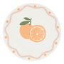 Voir la diapositive 1 : SECRET DE GOURMET Lot de 6 Assiettes à Dessert  Orange  19cm Multicolore