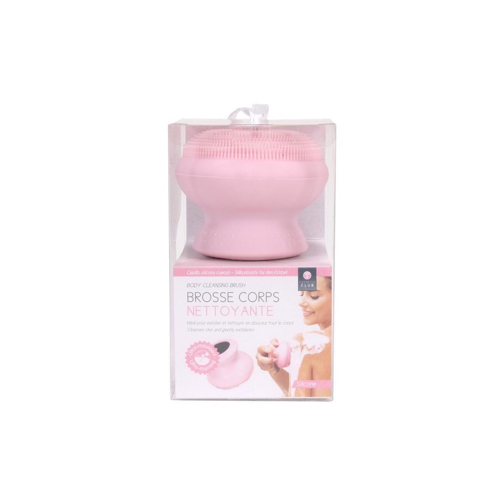 Voir la diapositive 4 : Cosmetic Club Brosse en silicone corps  nettoyante  9cm rose