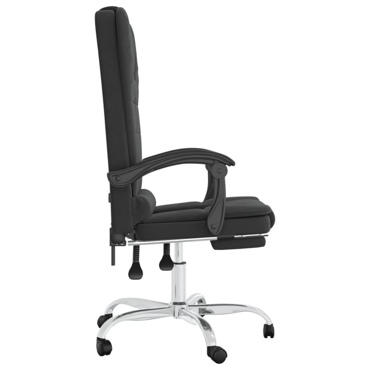 VIDAXL Fauteuil de massage inclinable de bureau Noir Similicuir