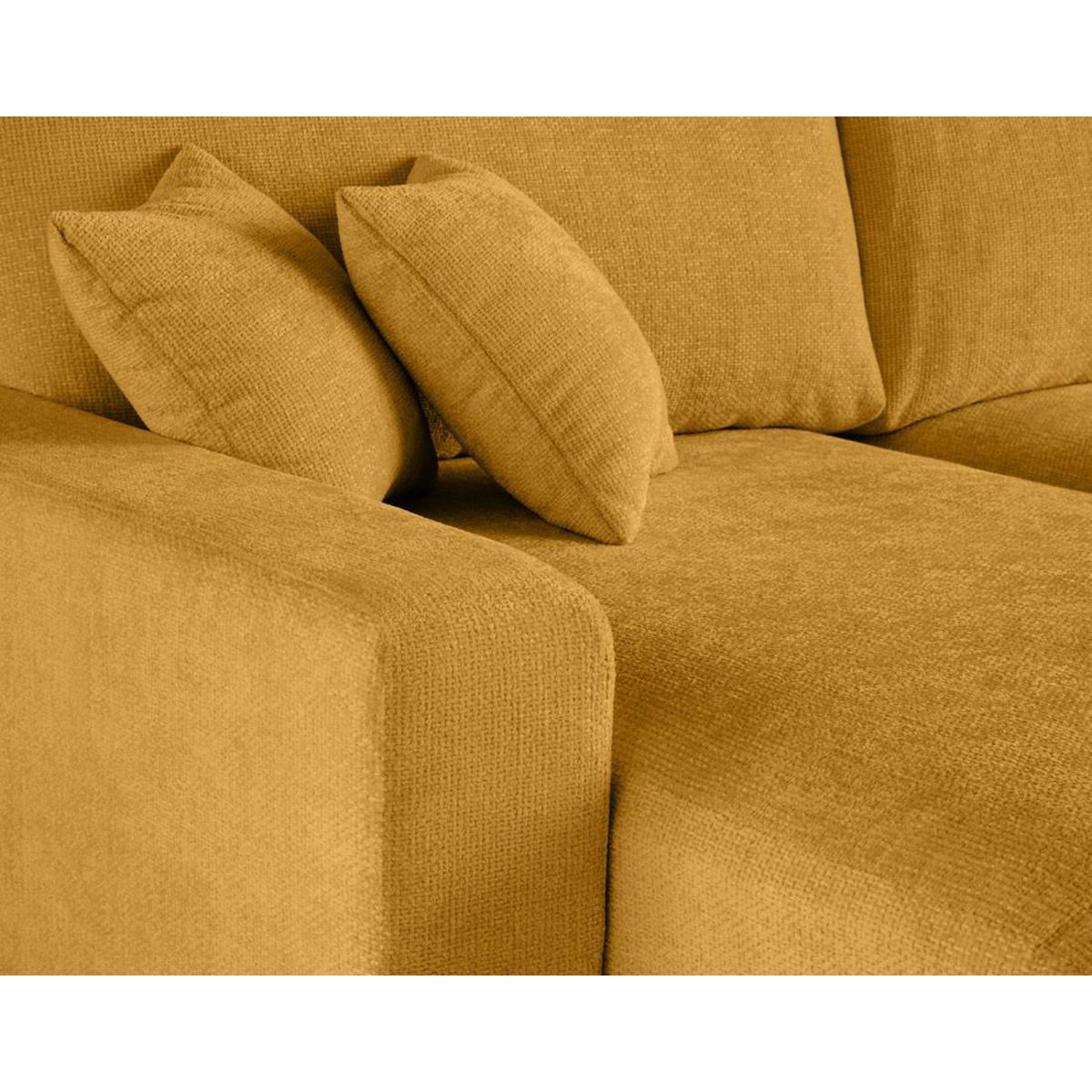 LISA DESIGN Pivoine - canapé panoramique en u - 7 places - convertible avec coffre - en velours texturé