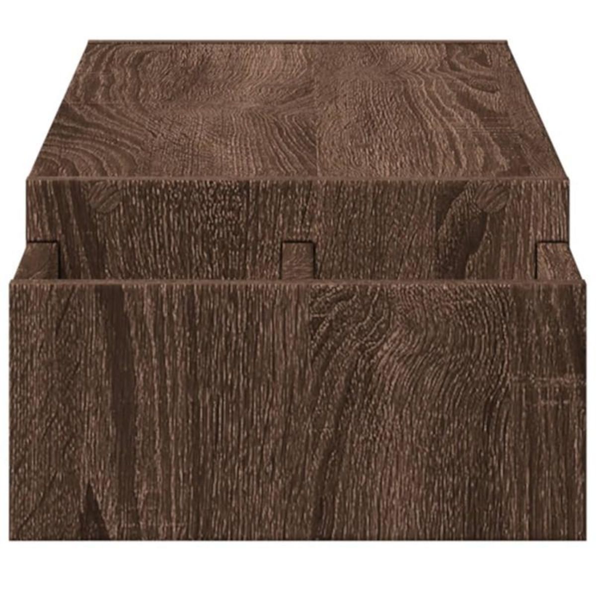 VIDAXL Support de moniteur avec rangement chêne marron bois ingénierie