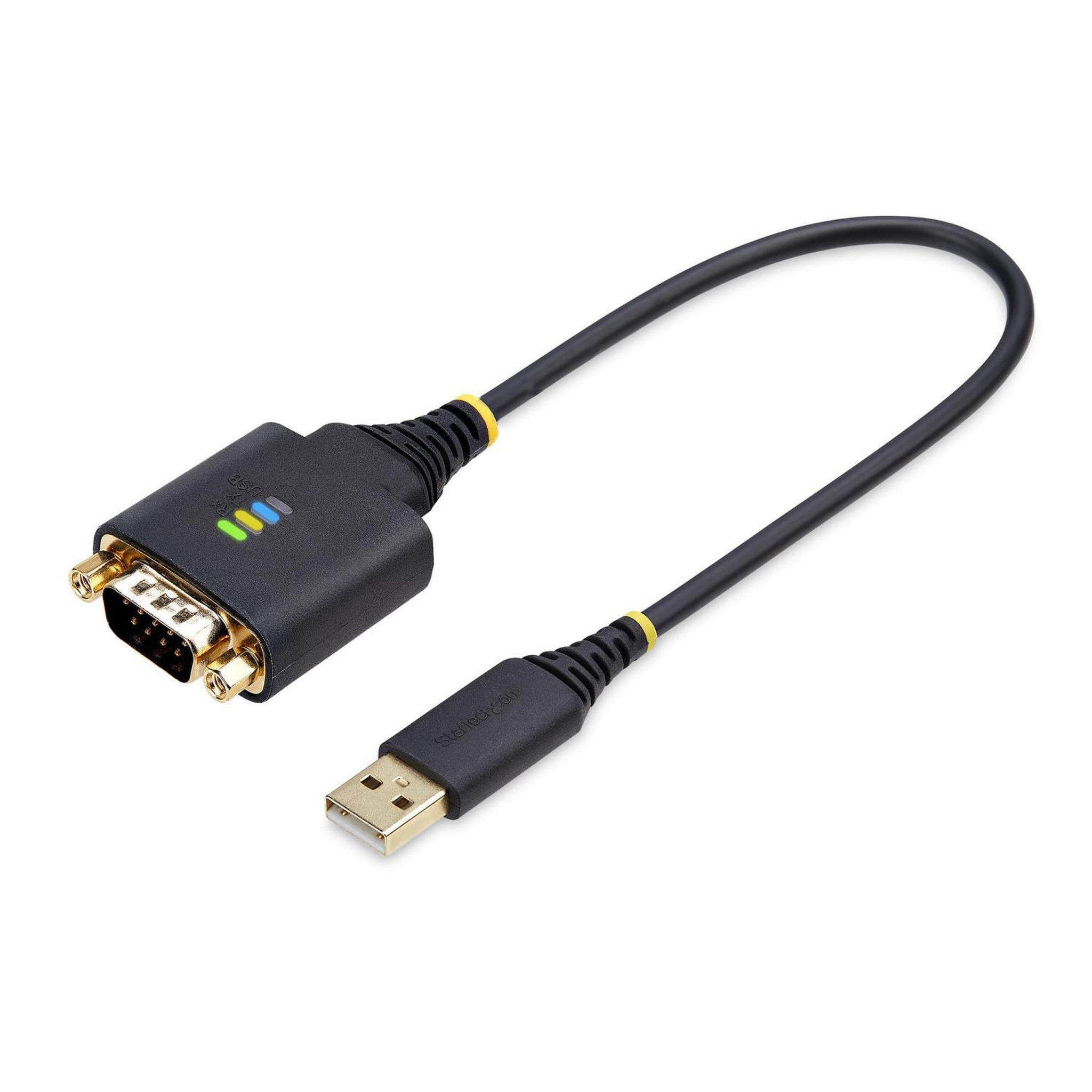 Voir la diapositive 2 : Startech Startech.com câble usb vers série de 30cm, rétention com, ftdi, câble adaptateur usb-a vers db9 rs232, vis/écrous db9 interchangeables, protection esd, windows/macos/linux