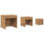 Voir la diapositive 2 : VIDAXL Tables gigognes 3 pcs chene artisanal bois d'ingenierie