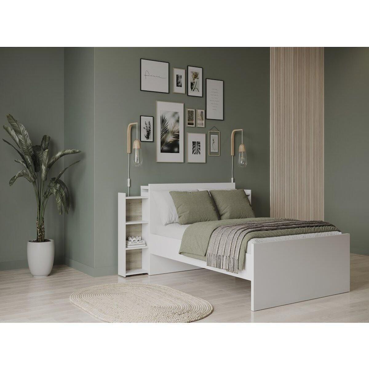 Habitat et Jardin Pont de lit 6 niches   Clyde   - Blanc