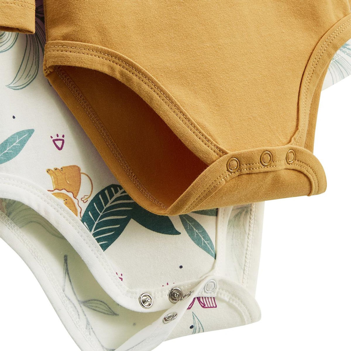 Petit Béguin Lot de 2 bodies bébé manches longues Charly