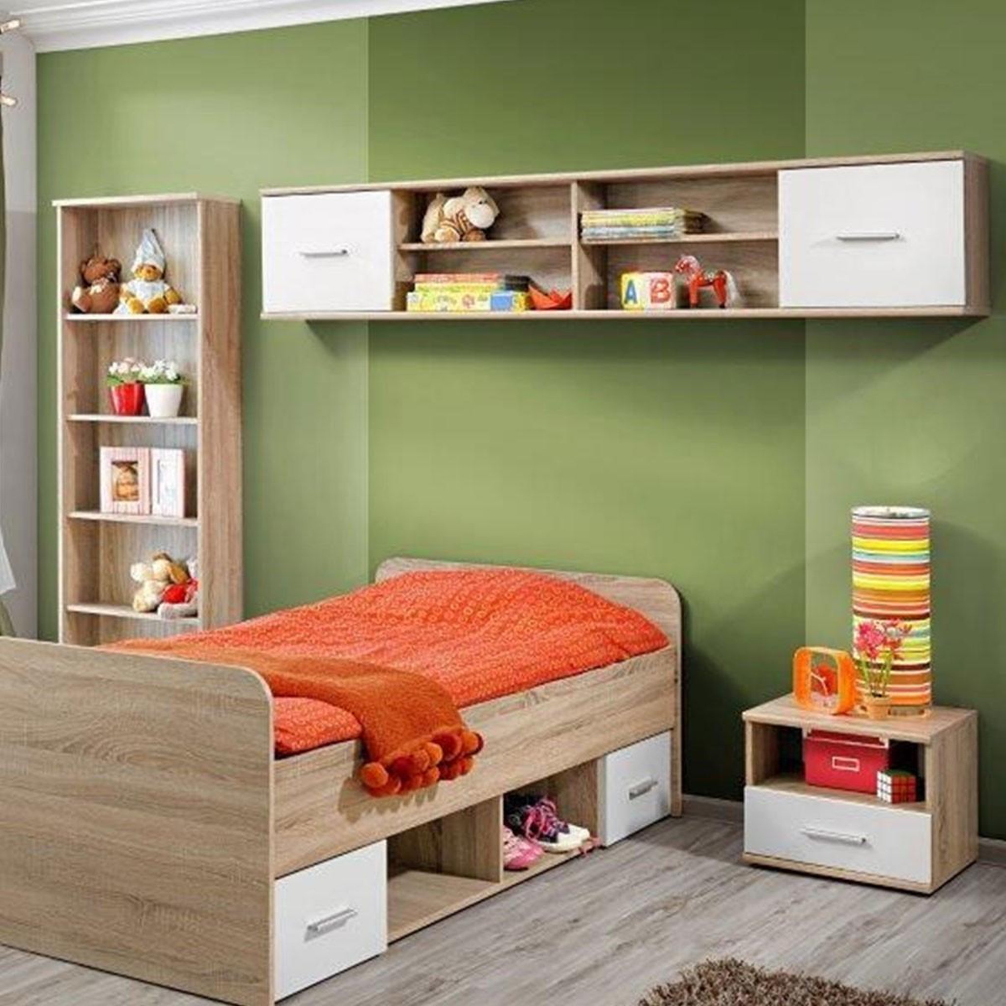 Voir la diapositive 3 : Paris Prix Chambre complète enfant 5p  dino ii  chêne & blanc