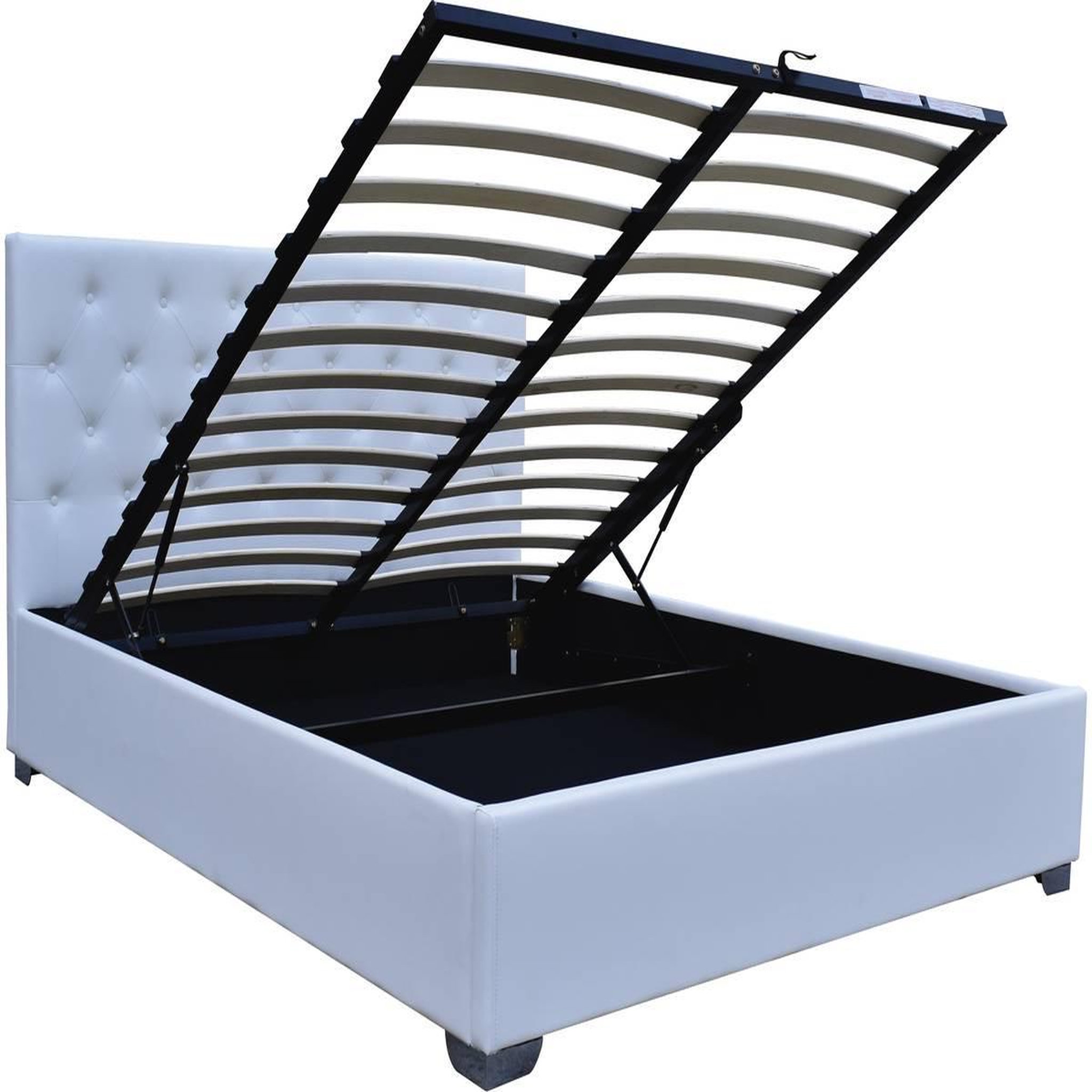 Voir la diapositive 4 : Habitat et Jardin Lit double avec coffre  tino  - 140 × 190 cm - blanc
