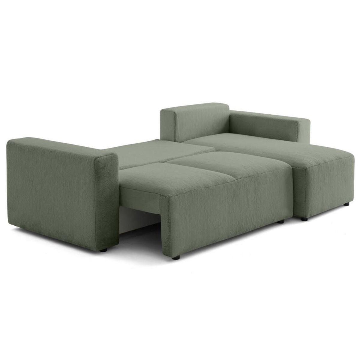 LISA DESIGN Livy - canapé d'angle réversible 4 places convertible avec coffre en fausse fourrure