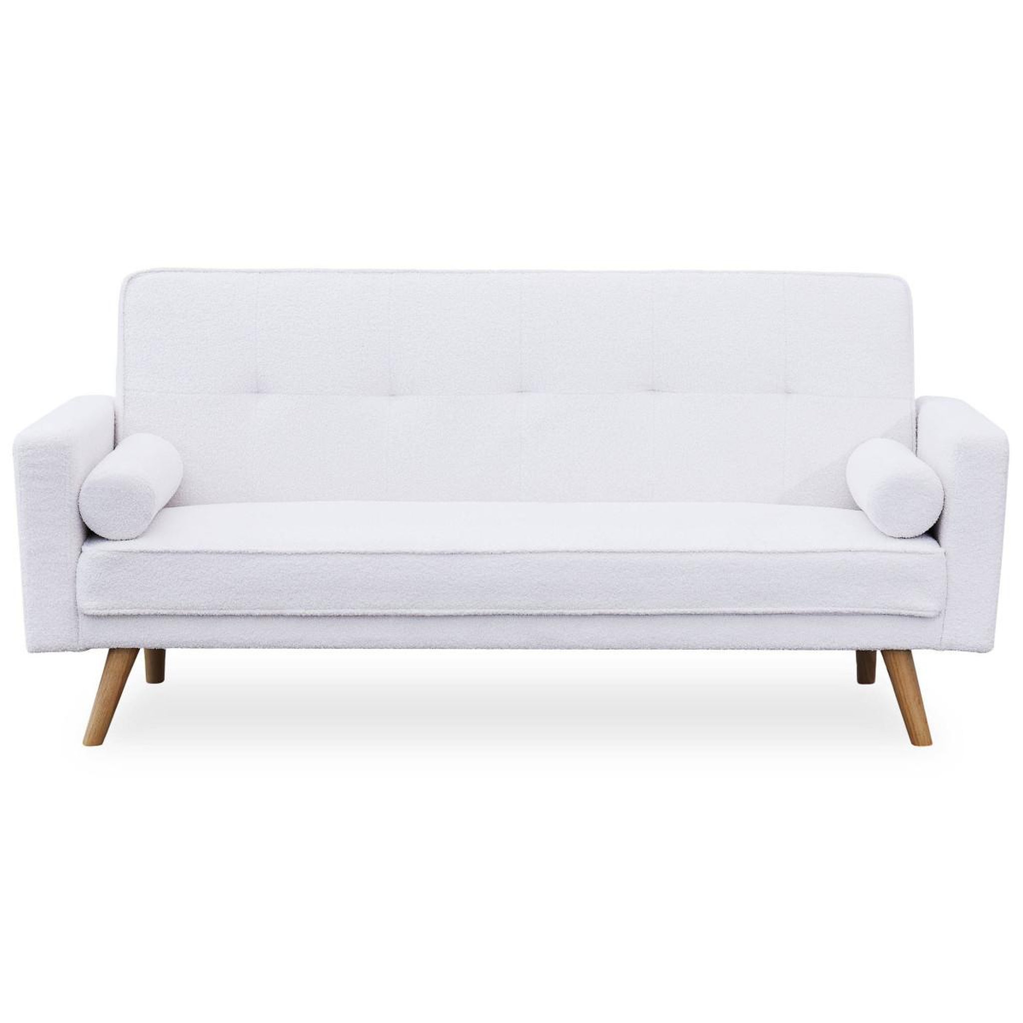 Voir la diapositive 2 : Paris Prix Canapé convertible 3 places bouclette  navya  186cm crème