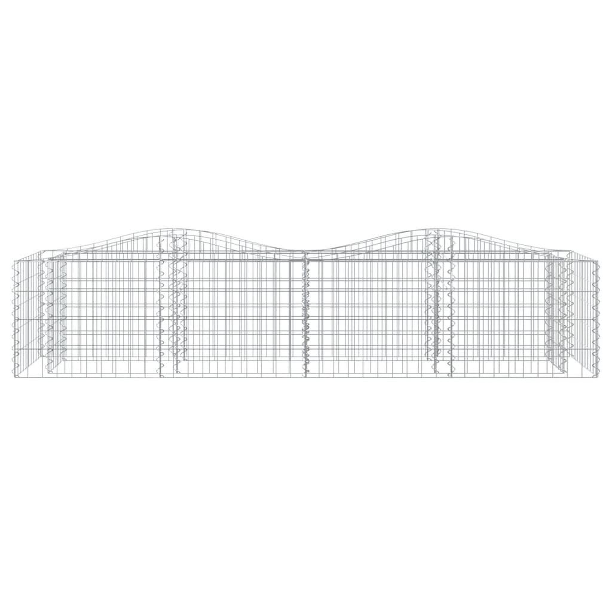 Voir la diapositive 3 : VIDAXL Lit sureleve a gabions arque 200x50x50 cm Fer galvanise