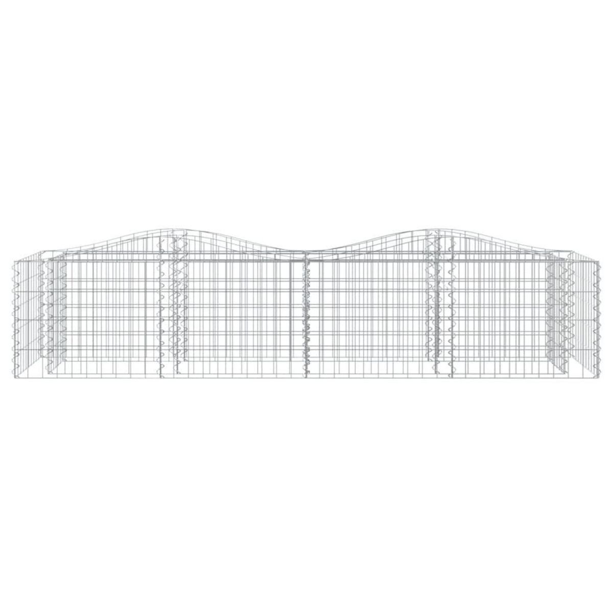 VIDAXL Lit sureleve a gabions arque 200x50x50 cm Fer galvanise