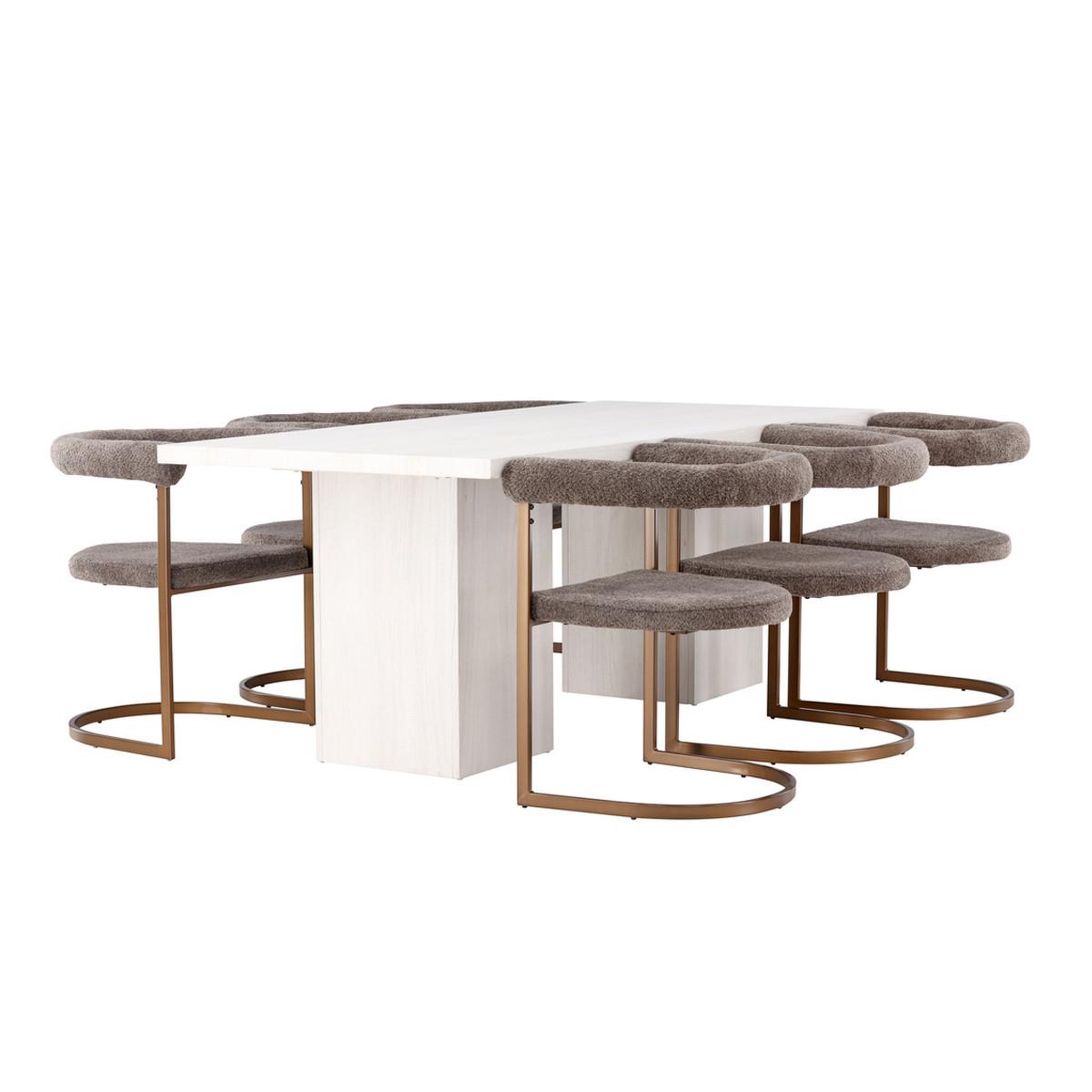 Paris Prix Ensemble table à manger & 6 chaises  olga & morning  200cm naturel & marron
