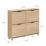 Voir la diapositive 3 : SOBUY Rangement à chaussures Chêne clair 100x24x83 cm FSR214-N