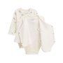 Voir la diapositive 2 : Petit Béguin Lot de 2 bodies bébé manches longues ouverture croisée Câlins