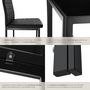 Voir la diapositive 4 : tectake Ensemble table et chaises de salle à manger en acier noir