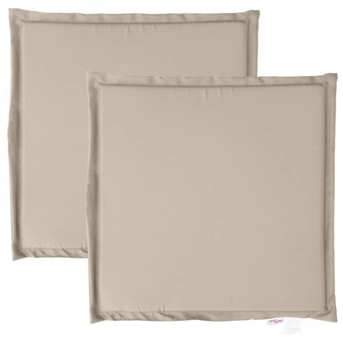 VIDAXL Coussins de siege de jardin lot de 2 taupe 45x45x2 cm carre