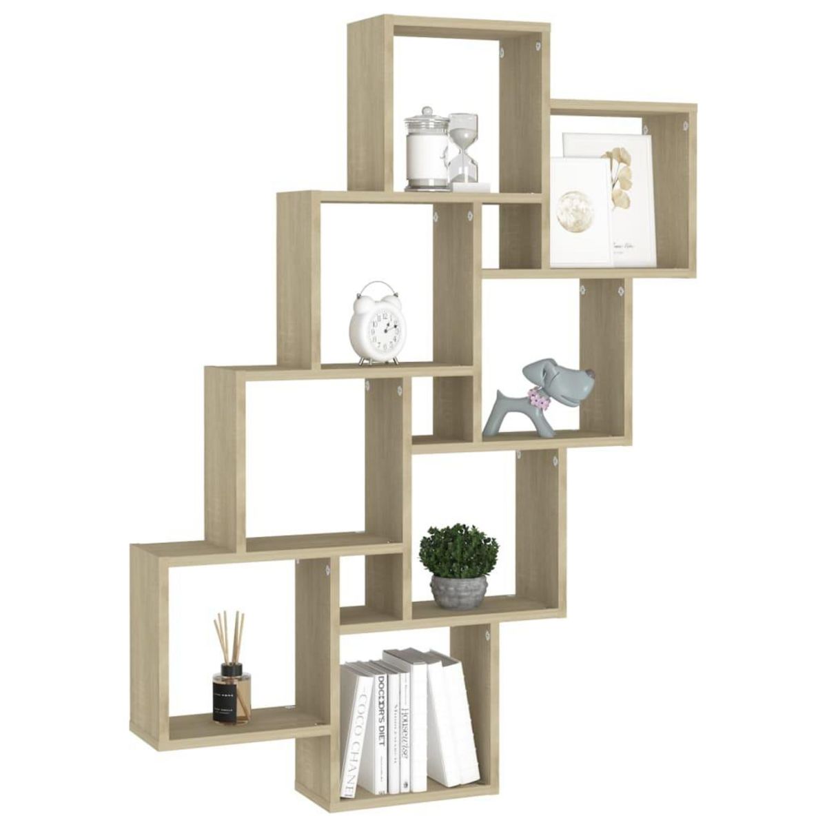 VIDAXL Etagere murale cube Chene sonoma 90x15x119 cm Bois d'ingenierie