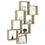 Voir la diapositive 3 : VIDAXL Etagere murale cube Chene sonoma 90x15x119 cm Bois d'ingenierie