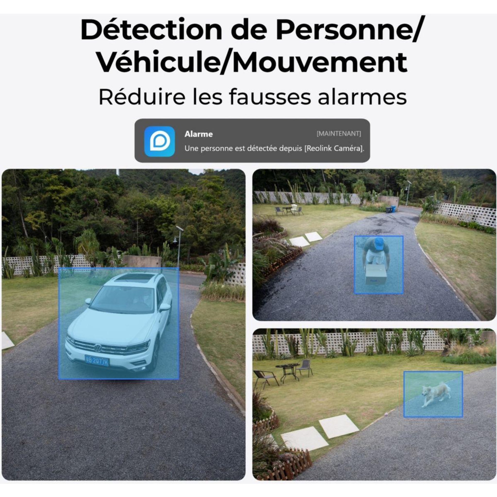 Voir la diapositive 4 : REOLINK Caméra de surveillance w320 blanche