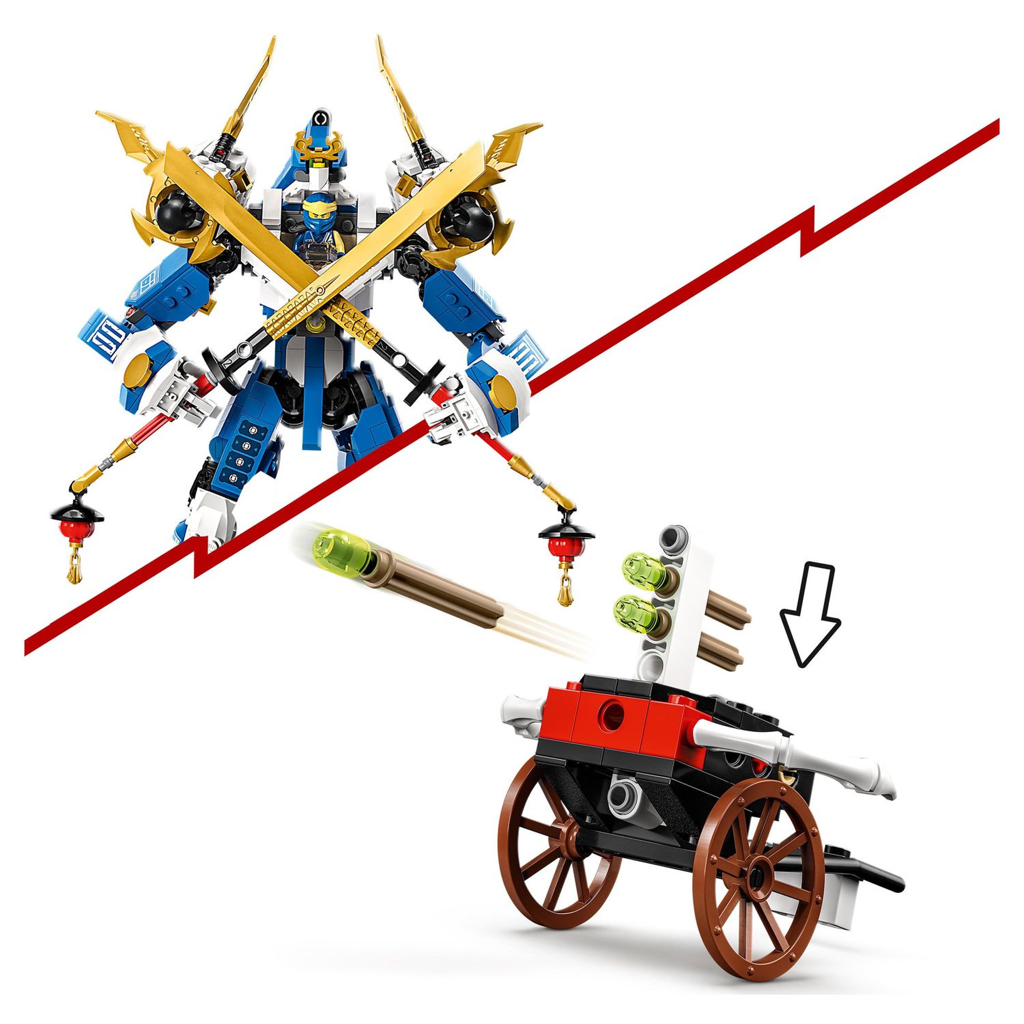 Voir la diapositive 6 : LEGO Ninjago 71785 Robot Titan de Jay, Grand Ensemble de Figurines, Jouet pour Enfants, Garçons et Filles avec 5 Minifigurines et Arbalète
