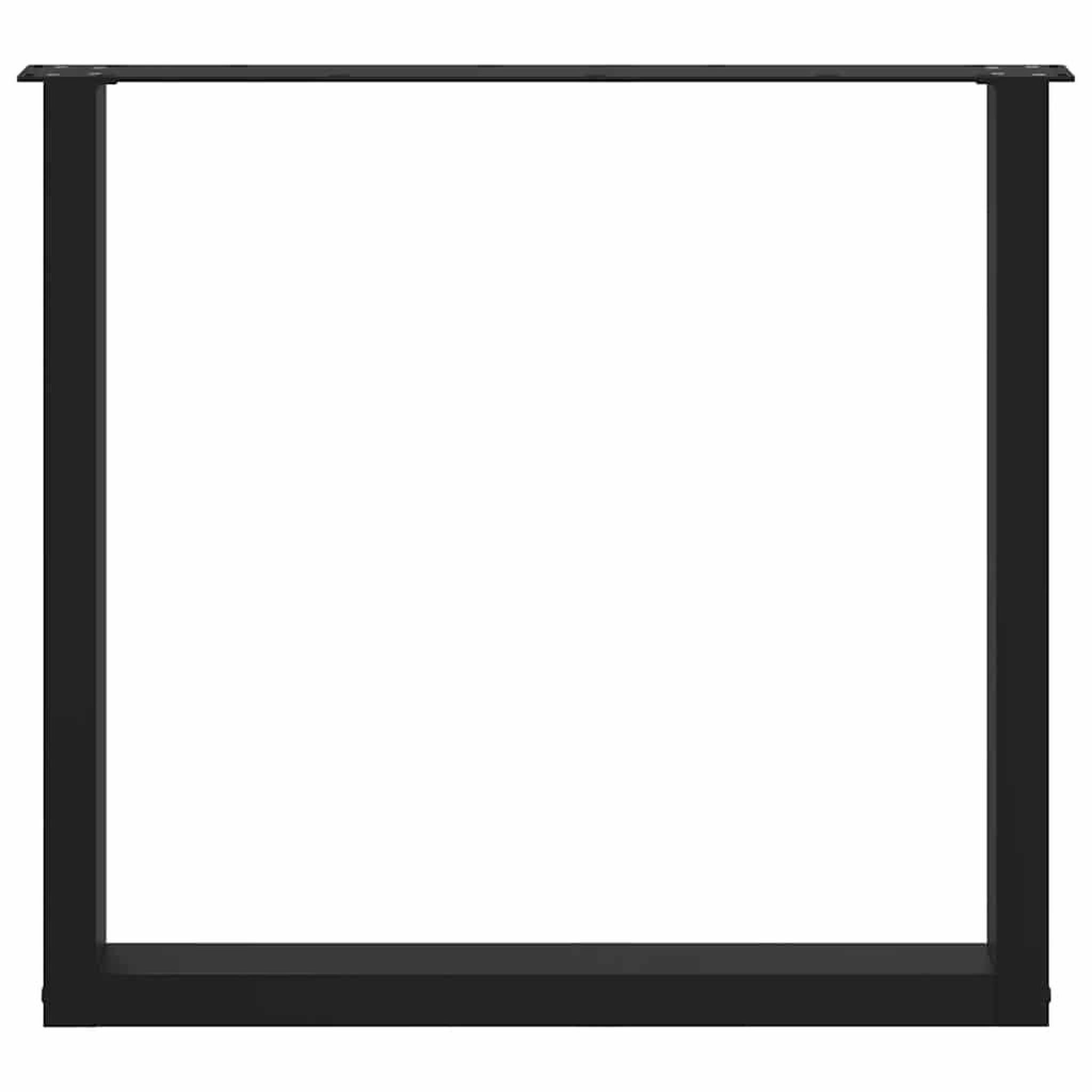 Voir la diapositive 5 : VIDAXL Pieds de table basse forme de U 3 pcs noir 90x(72-73) cm acier
