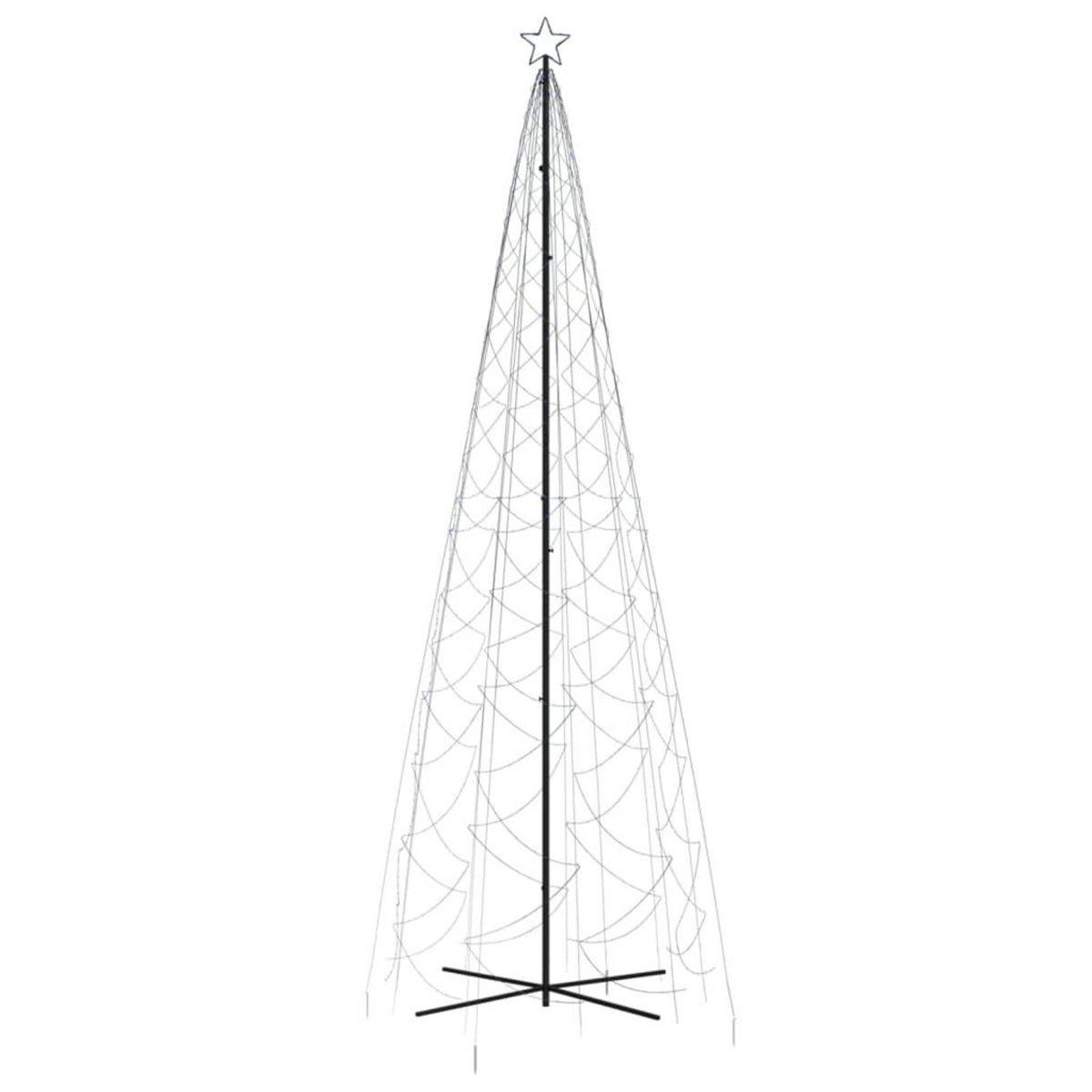 VIDAXL Arbre de Noël cone 1400 LED Bleues 160x500 cm